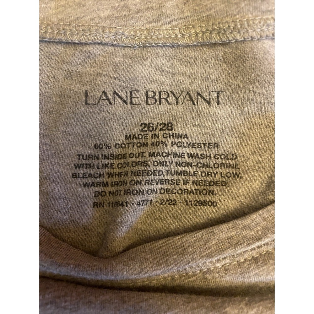 Lane Bryant Baseball Heart T-shirt‎ Gray Women's 26/28 Baseball Mom Mother's Day - Picture 3 of 6